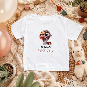 T-shirt Pour Bébé Llama Fiesta Caricature Fun 1er Anniversaire