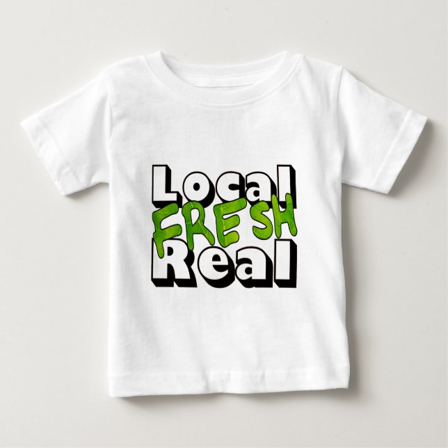 T-shirt Pour Bébé Local frais réel (Devant)
