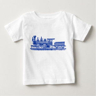 T-shirt Pour Bébé Locomotive 02 - Marine Blue