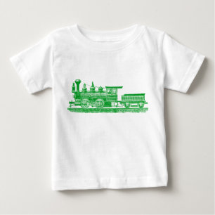 T-shirt Pour Bébé Locomotive 02 - Vert herbe