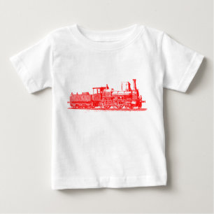 T-shirt Pour Bébé Locomotive - Rouge