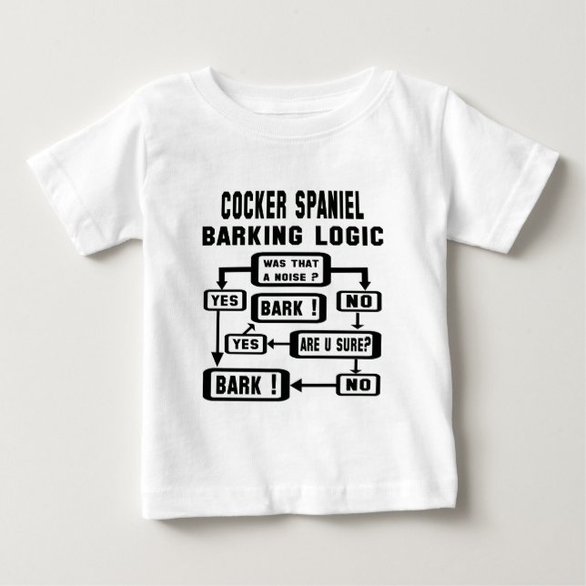 T-shirt Pour Bébé Logique d'écorcement de cocker ! (Devant)