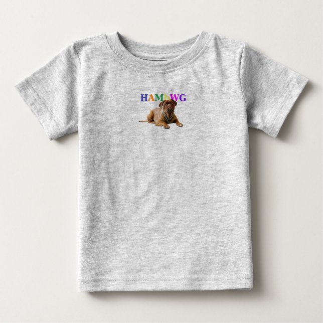 T-shirt Pour Bébé Logo de bébé HAMbWG avec Mugsy (Devant)