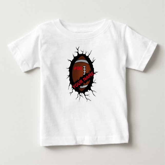 T-shirt Pour Bébé Logo De Football, Nom Personnalisé Du Football, Ca (Devant)