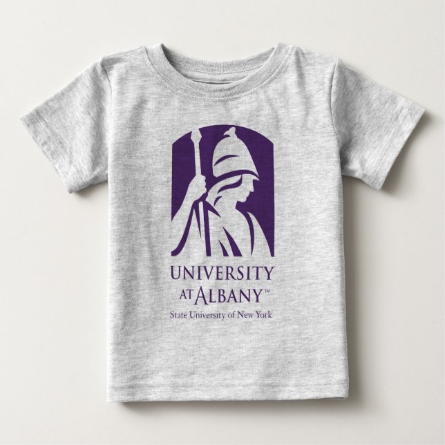 T-shirt Pour Bébé Logo de l'Université d'Albany (Devant)