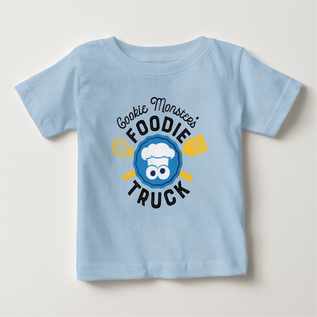 T-shirt Pour Bébé Logo du camion fourré de Cookie Monster (Devant)