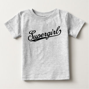 T-shirt Pour Bébé Logo du nom étoilé Supergirl Baseball
