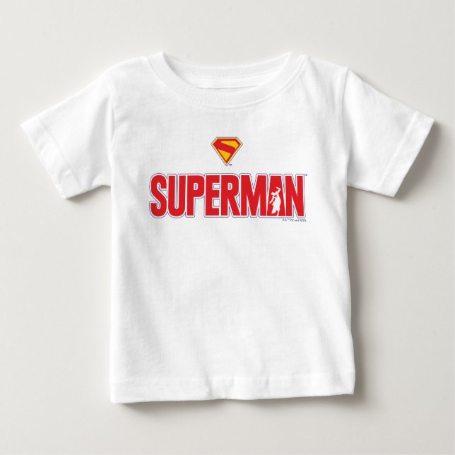T-shirt Pour Bébé Logo gras classique de Superman (Devant)