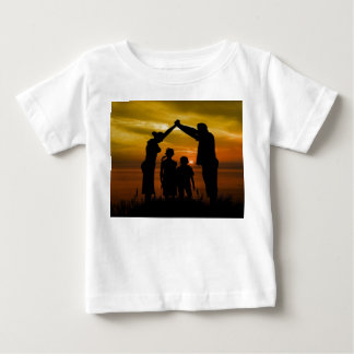 T-shirt Pour Bébé Logo Protection de la famille stock sans pourcenta