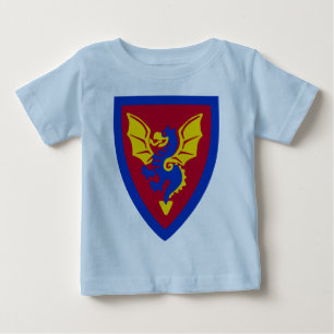 T-shirt Pour Bébé Logo vintage de bouclier de chevalier de brique de