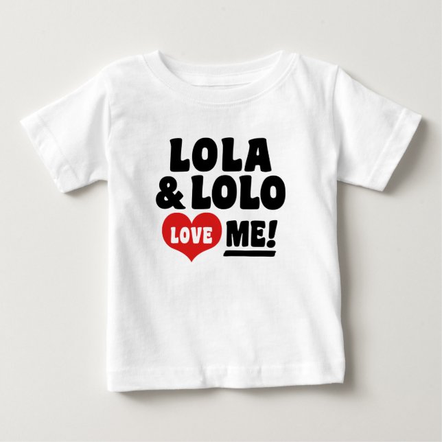 T-shirt Pour Bébé Lola et lolo m'aiment (Devant)