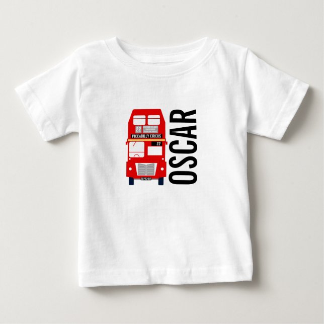 T-shirt Pour Bébé Londres Bus Gerber Baby Vest (Devant)