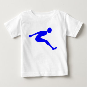 T-shirt Pour Bébé Longue saut - Bleu