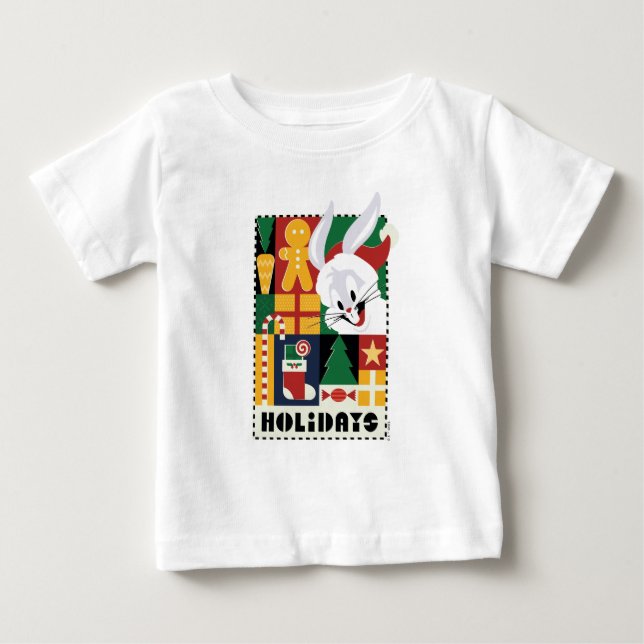 T-shirt Pour Bébé LOONEY TUNES™ BUGS BUNNY™ Holidays Badge (Devant)