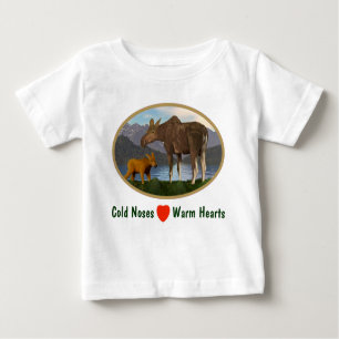 T-shirt Pour Bébé L'orignal dans le pré