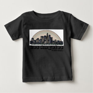 T-shirt Pour Bébé Los Angeles California artsy skyline bébé