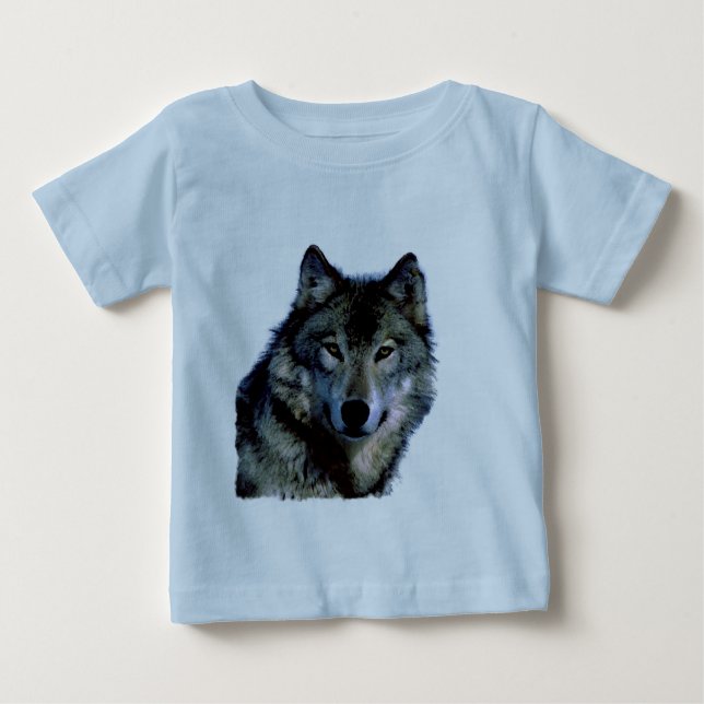 T-shirt Pour Bébé Loup (Devant)