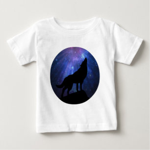 T-shirt Pour Bébé Loup céleste