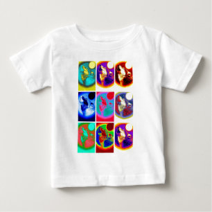 T-shirt Pour Bébé Loup d'art pop