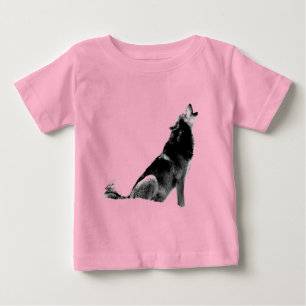 T-shirt Pour Bébé Loup de Howling blanc noir