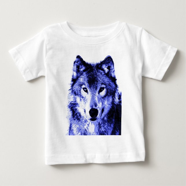 T-shirt Pour Bébé Loup de nuit (Devant)