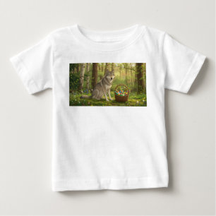 T-shirt Pour Bébé Loup de Pâques
