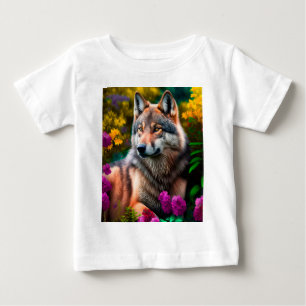 T-shirt Pour Bébé Loup mignon