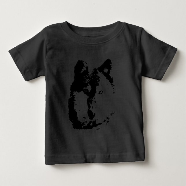 T-shirt Pour Bébé Loup Pop Art (Devant)