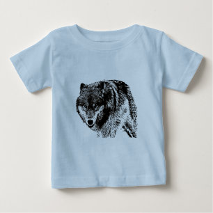 T-shirt Pour Bébé Loup sauvage