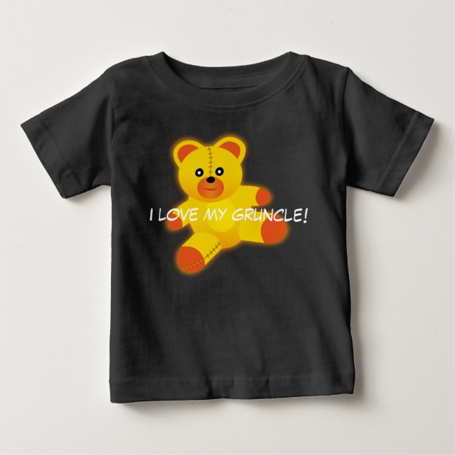 T-shirt Pour Bébé L'ours de nounours indique, "j'aime mon Gruncle " (Devant)