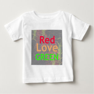 T-SHIRT POUR BÉBÉ LOVE RED GOLDEN VERT