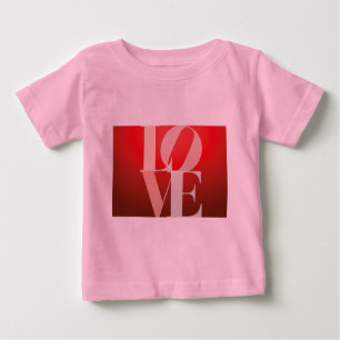 T-shirt Pour Bébé Love Romance Rouge rose