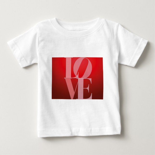 T-shirt Pour Bébé Love Romance Rouge rose (Devant)