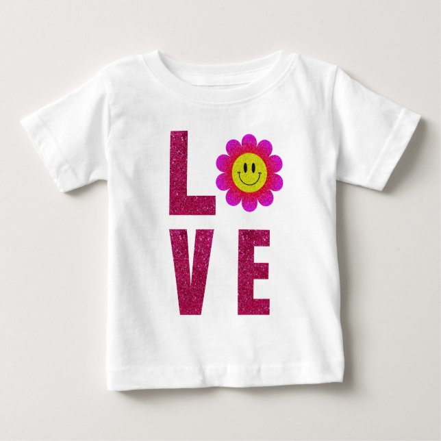 T-shirt Pour Bébé Love Sunflower (Devant)