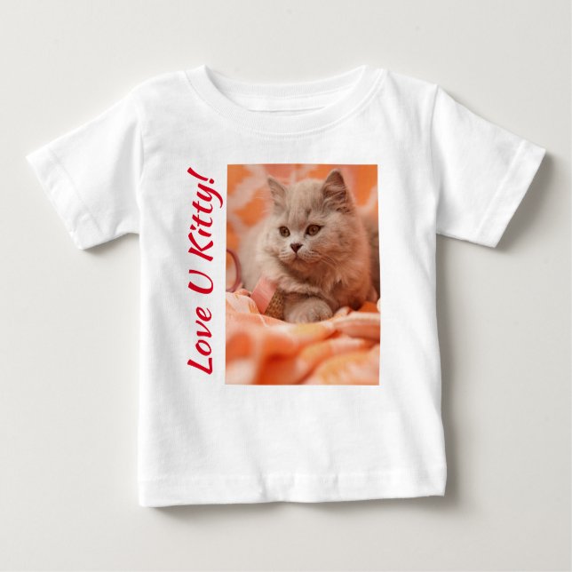 T-shirt Pour Bébé Love U Kitty (Devant)