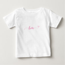T-shirt Pour Bébé Love-Valentine—Rose mignon
