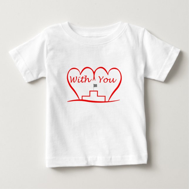 T-shirt Pour Bébé Love You, avec toi, (Devant)