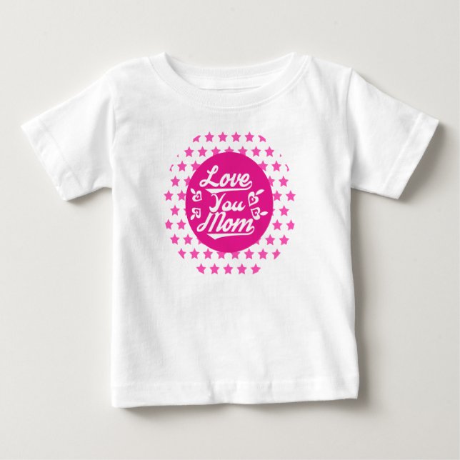 T-shirt Pour Bébé Love You Mother's Day Design-13096 (Devant)