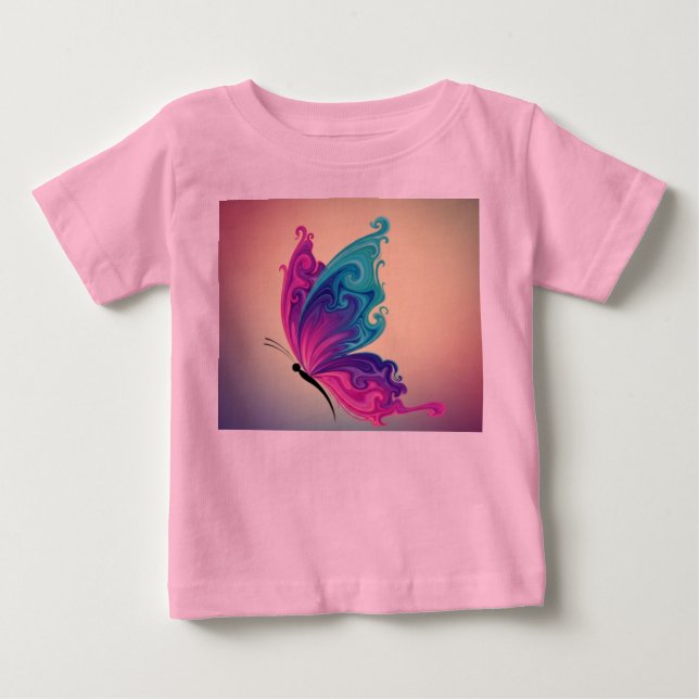 T-shirt Pour Bébé Lovely Butterfly (Devant)