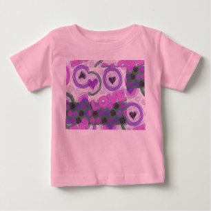 T-shirt Pour Bébé Lovely Love Heart Motif Art Imprimer