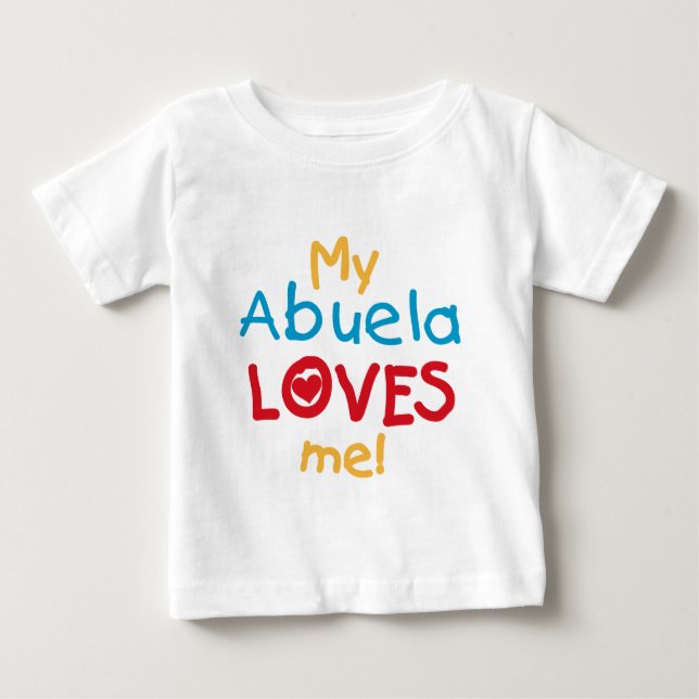 T-shirt Pour Bébé LOVESMEabuela (Devant)