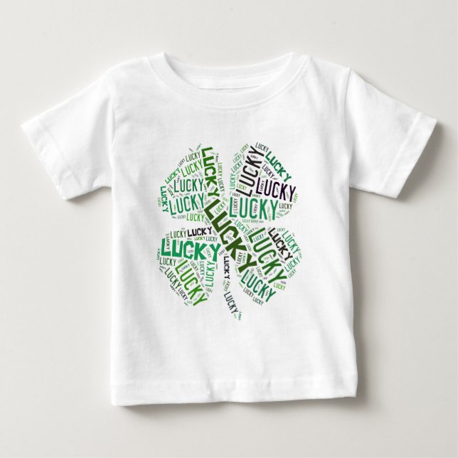 T-shirt Pour Bébé Lucky Clover Word (Devant)