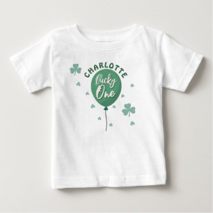 T-shirt Pour Bébé Lucky One 1er Anniversaire St Patricks Day Trèfle