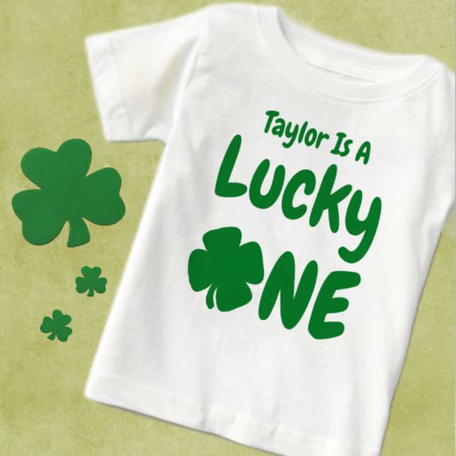 T-shirt Pour Bébé Lucky One St Patrick's Day 1er anniversaire (Créateur téléchargé)