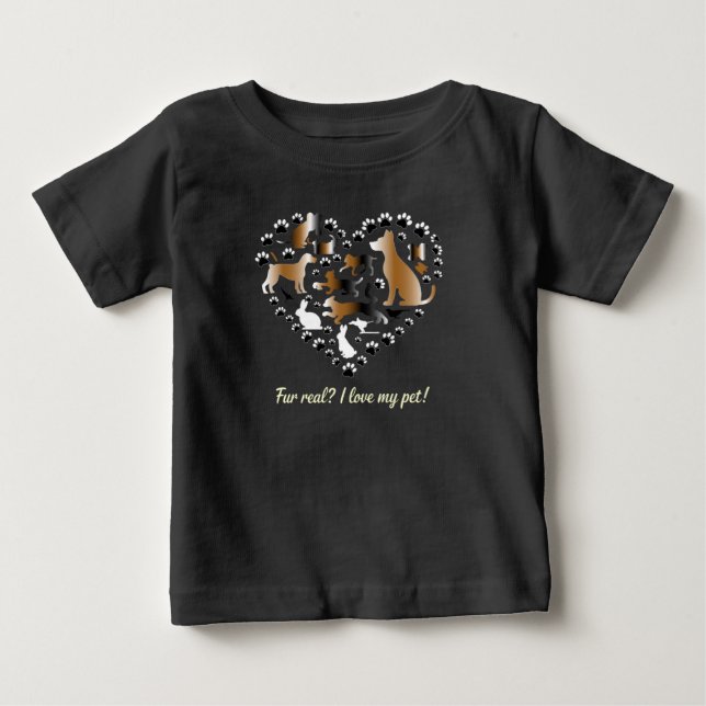 T-shirt Pour Bébé L'ultime Tee pour les Amoureux des animaux" (Devant)
