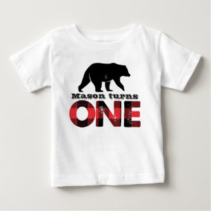 T-shirt Pour Bébé Lumberjack Wilderness Boys First Birthday Shirt