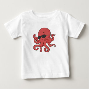T-shirt Pour Bébé Lunettes de soleil de poulpe