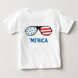 T-shirt Pour Bébé Lunettes de soleil Merica Retro