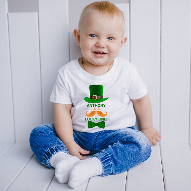 T-shirt Pour Bébé Lutin Moderne Saint-Patrick Anniversaire Tout Âge (Créateur téléchargé)