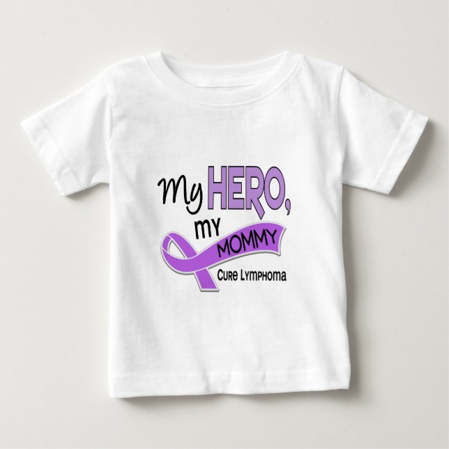T-shirt Pour Bébé Lymphogranulomatose maligne MON HÉROS MA MAMAN 42 (Devant)
